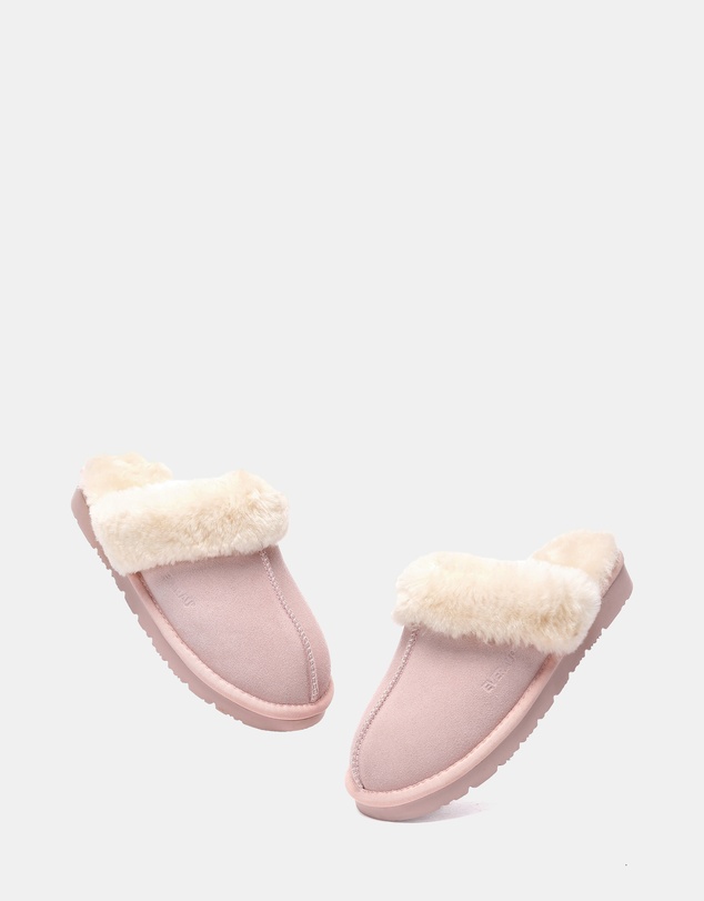 EVERAU - EverAU Ugg Muffin Slipper Suede Cow Suede Upper House Shoes