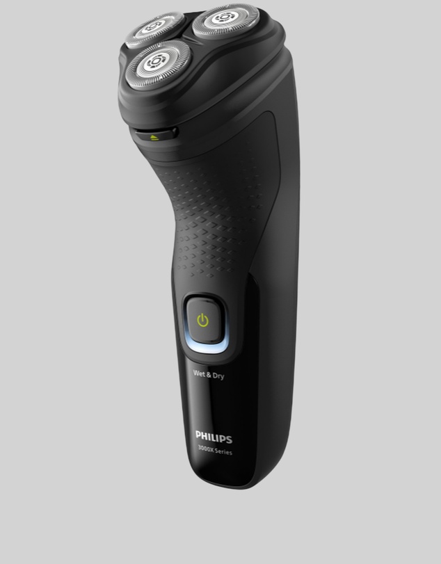 Philips - Philips Shaver Series 3000, 3D Floating heads, Wet & Dry, Pop-Up Trimmer, 1hr charging, Anti-corrosion Deep Black
