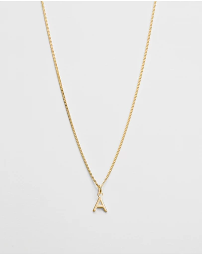 Kirstin Ash - A Outline Initial Necklace