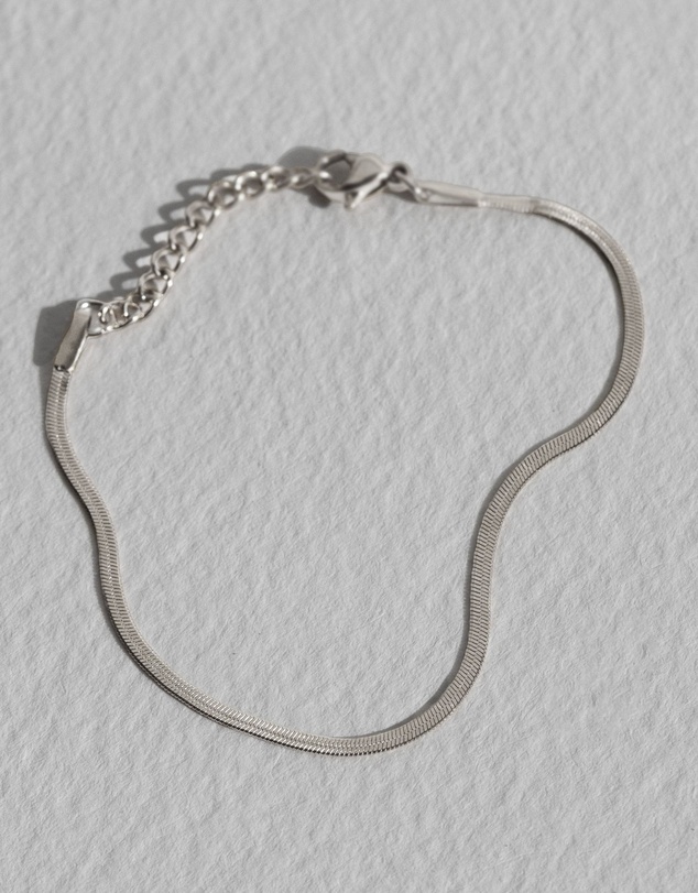 SAINT VALENTINE - Sphinx 2mm Snake Chain Bracelet - Silver
