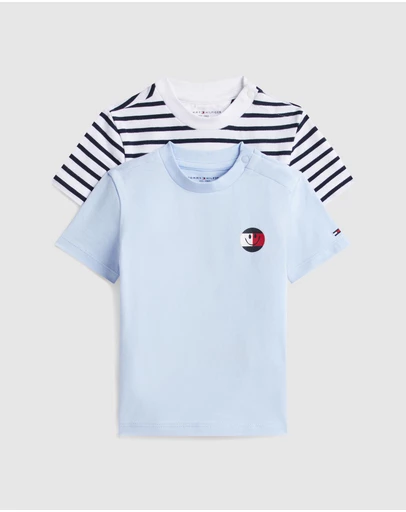 Tommy Hilfiger - 2-Pack Back Smiley Logo Jersey T-Shirt - Babies