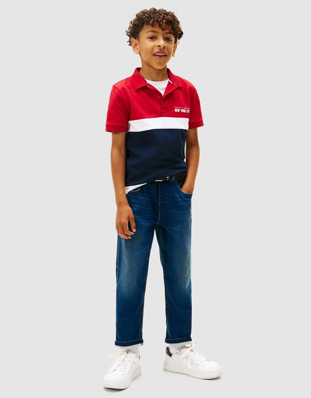 Tommy Hilfiger - Regular Fit Colour-Blocked Pique Polo Shirt - Teens