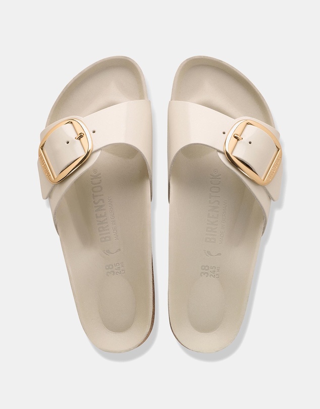 Birkenstock - Madrid Big Buckle Natural Leather Patent Regular - Women's