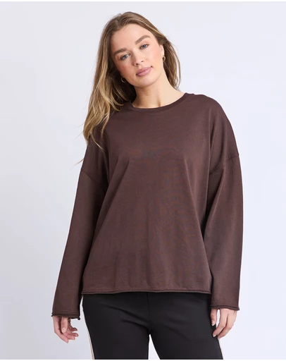 Foxwood - Knock Off Long Sleeve Tee Coffee