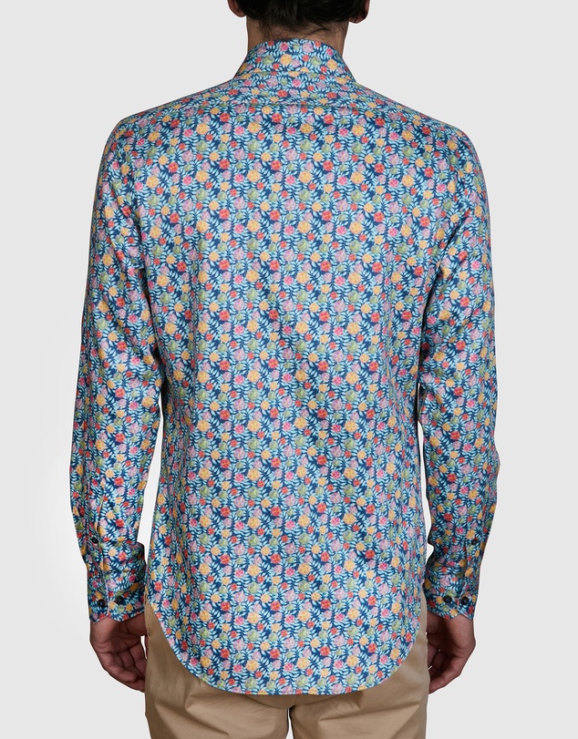 Abelard - Gem-Flower Print Slim Fit Shirt