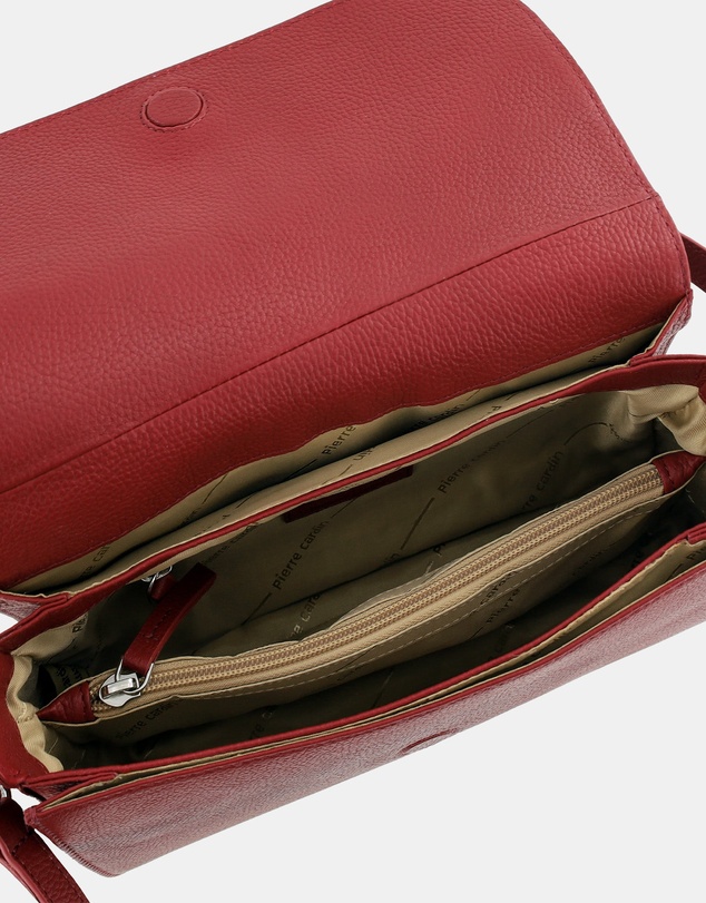 Pierre Cardin - Pierre Cardin Ladies Leather Flap Over Crossbody Bag
