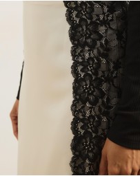Atmos&Here - Mirelda Satin Lace Midi Skirt