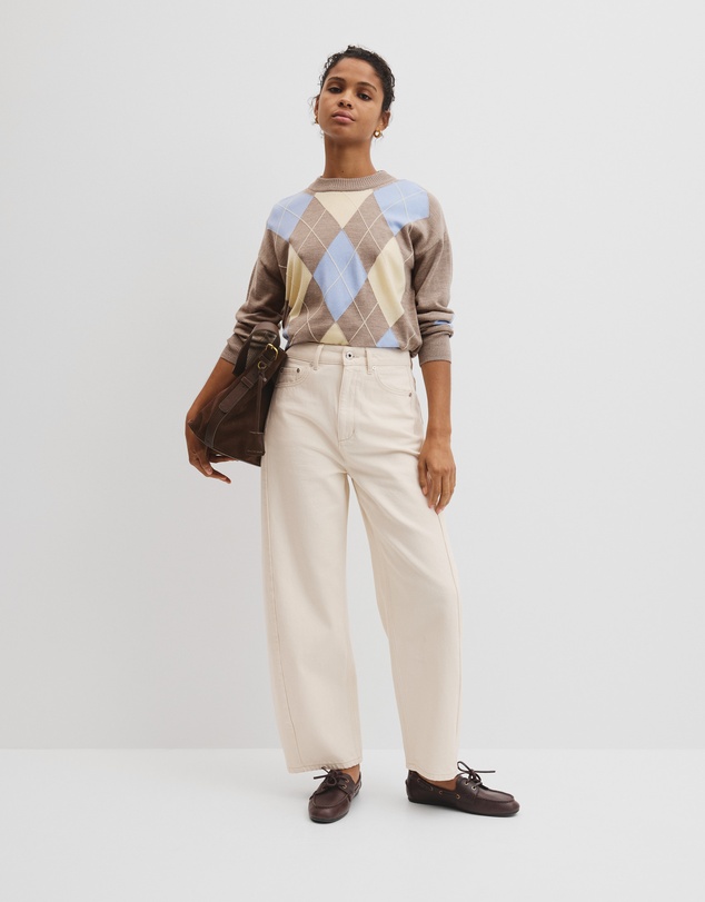 Country Road - Merino Long Sleeve Argyle Knit