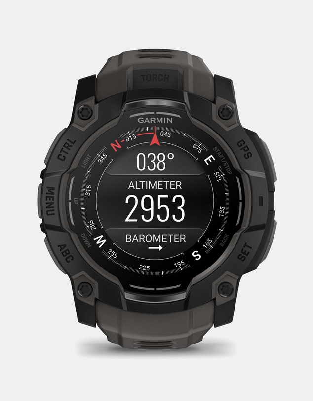 Garmin - Instinct 3 50mm AMOLED Black Bezel with Charcoal Band