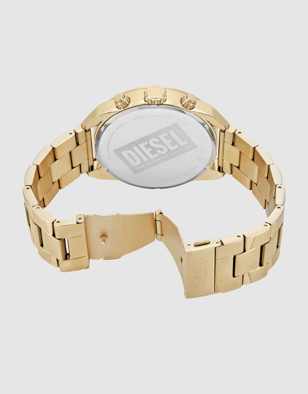 Diesel - Spiked Gold Tone Chronograph Watch