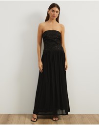 Atmos&Here - Freya Beaded Mesh Maxi Dress