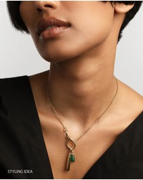 PDPAOLA - Green Aventurine Drop Pendant