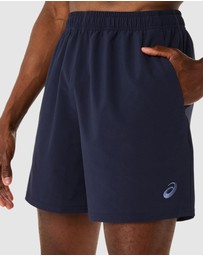 ASICS - Spiral Embroidery Woven 7 Inch Shorts