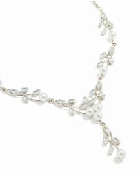 Lovisa - Silver Pearl Cubic Zirconia Y-Necklace