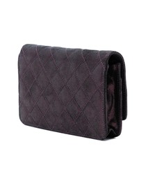 Pre-Loved by Azura Reborn - Pre-Loved Quilted Iridescent Lambskin Tartan Button Wallet On Chain