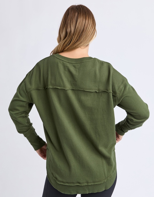 Foxwood - Simplified Metallic Crew Olive With Pink