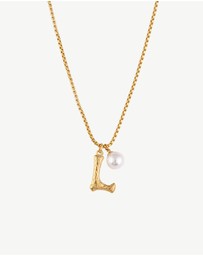 Zahar - Pearl Letter L Necklace