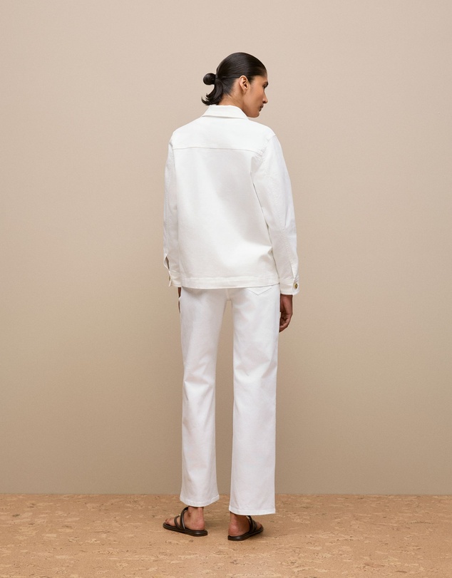 Trenery - Pocket Detail Denim Jacket in White