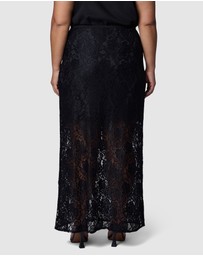 Pink Dusk by Curve Project - Captivated Lace Maxi Skirt