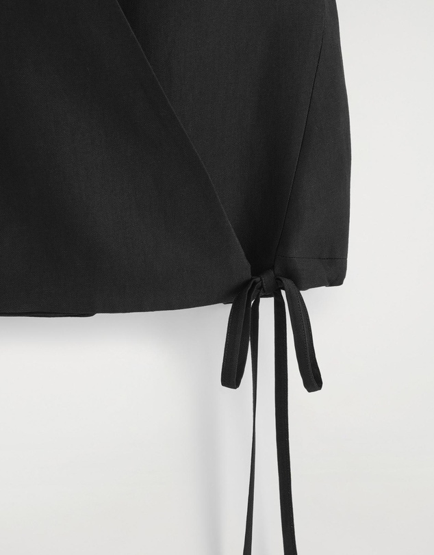COS - Tie-Detail Linen-Blend Wrap Waistcoat