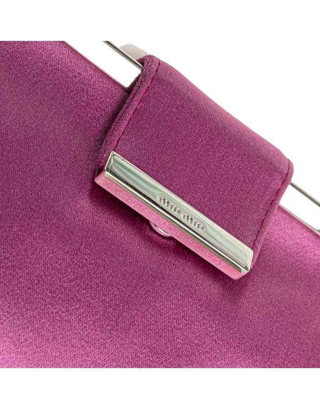 Pre-Loved by Azura Reborn - Pre-Loved miu miu Elegant Evening Bag with Metallic Hardware and Shoulder Strap