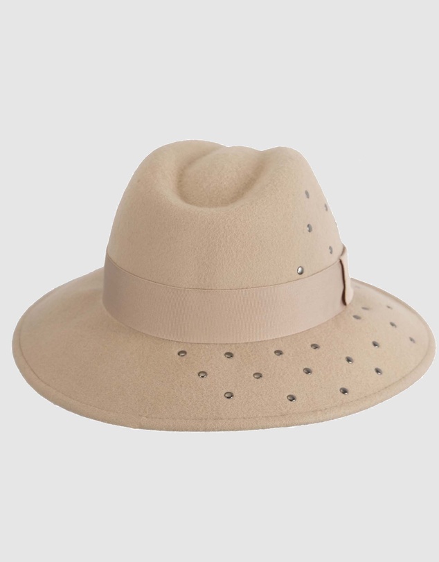 Max Alexander - Winter Felt Beige Fedora Hat