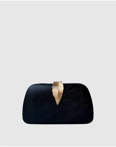Izoa - Rebecca Clutch Black Vegan Leather