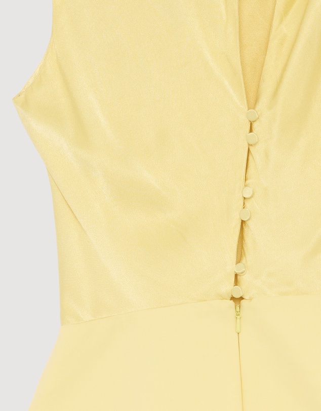Revibe - Repaired Shona Joy Dillon Contrast Draped Cowl Mini Dress - AU 10