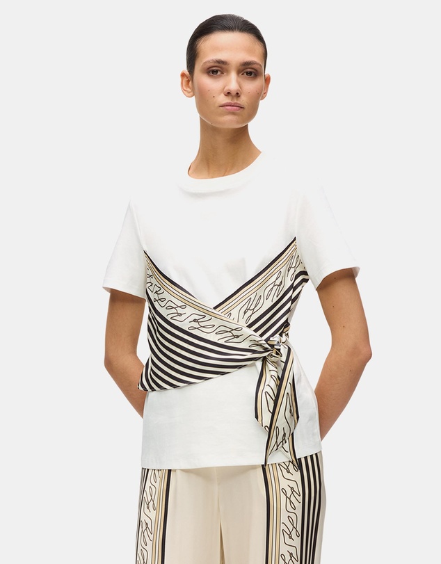 Karl Lagerfeld - Scarf Print T-Shirt