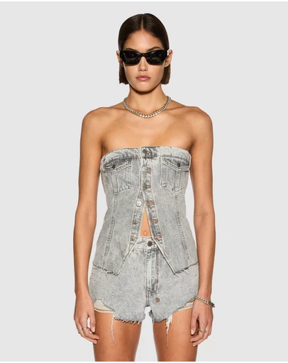 Ksubi - RETRO BUSTIER DIME KRYSTAL