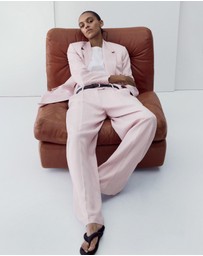 M.N.G - Straight-Fit Linen Suit Trousers