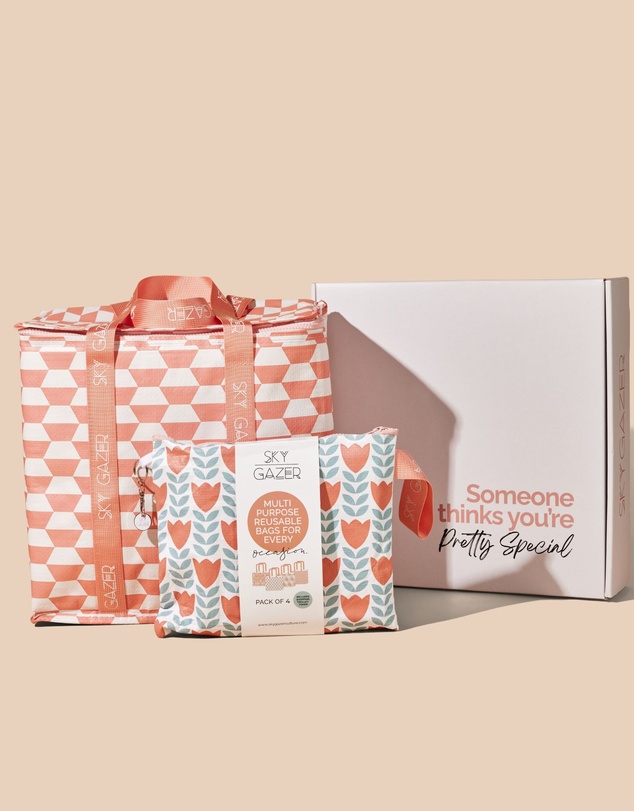 Sky Gazer - Shopping Bundle- Gift Box Hamper- Pale Blue and Pink