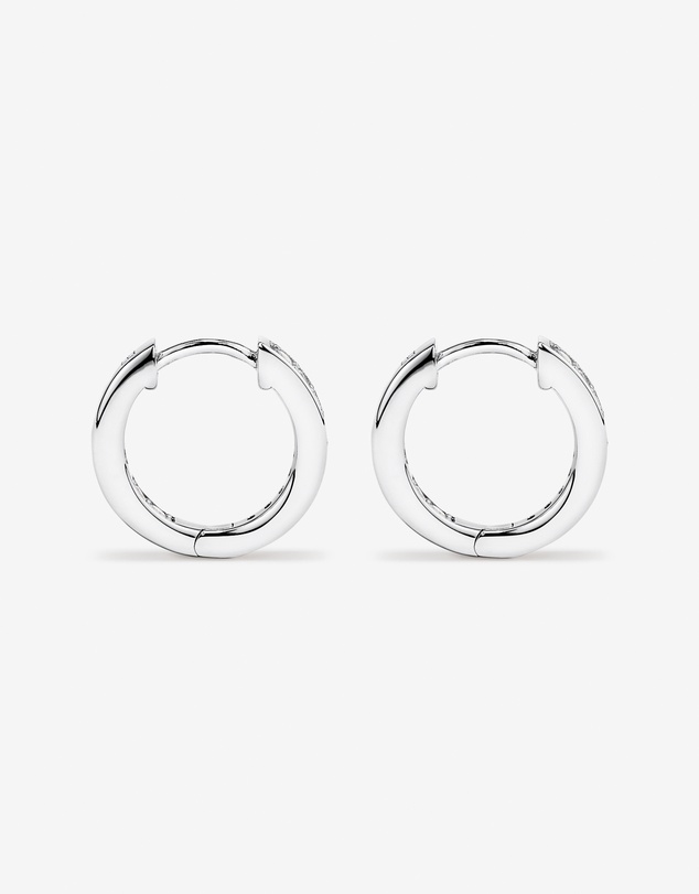 Michael Hill - 15mm Cubic Zirconia Huggie Hoop Earrings in Sterling Silver
