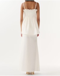 JUSTIN TONG - Ivory Linen Top