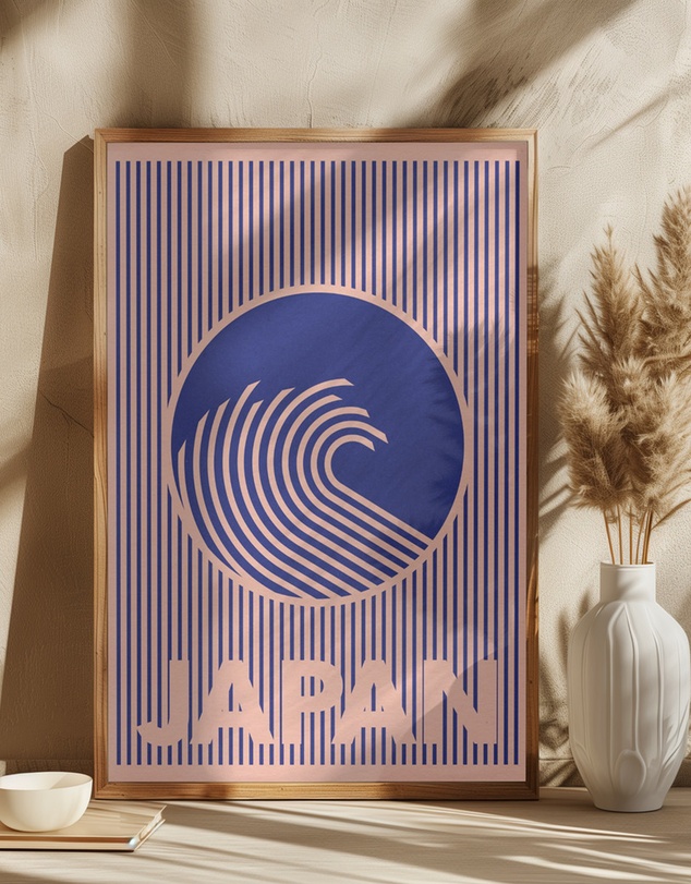 Olive et Oriel - Great Wave Of Japan by Rosi Feist Art Print
