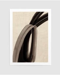 Olive et Oriel - Brownstrokes No 1 by Treechild Art Print