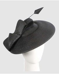 Max Alexander - Saucer Black Racing Fascinator Hat