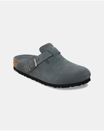 Birkenstock - Boston SFB Tonal Footbed Suede Leather Regular - Men's