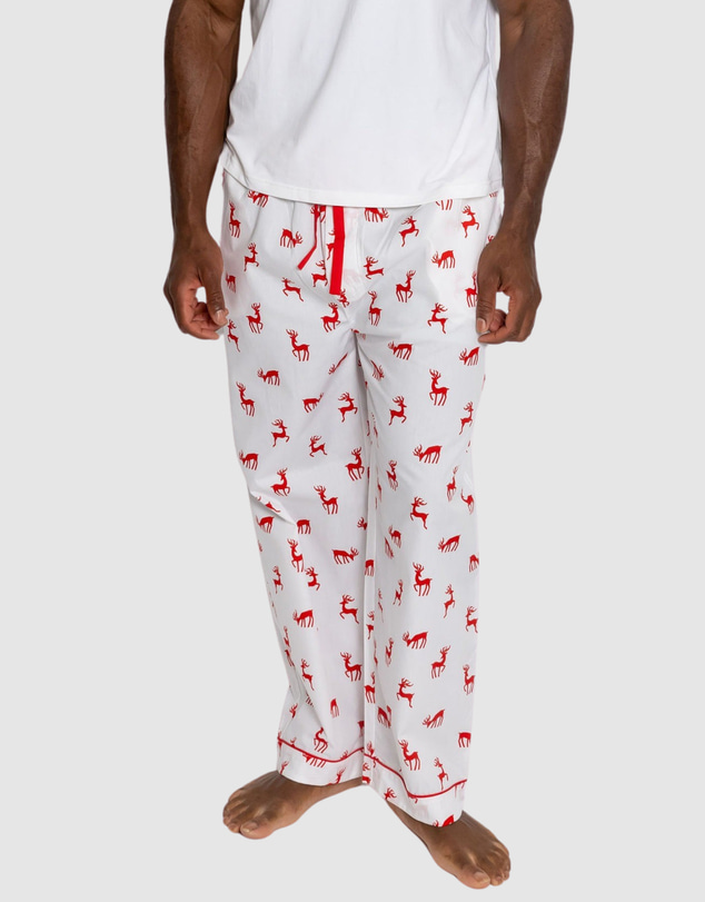 Sant And Abel - Men's Reindeer Red PJ Pants
