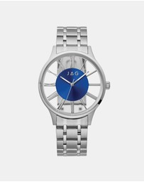 Jag - Gerroa Mens Blue Dial 43mm Silver Watch