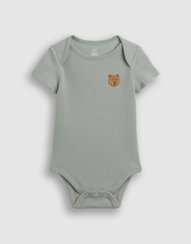 GAP - Waffle Short Sleeve FF Single Bodysuit - Babies