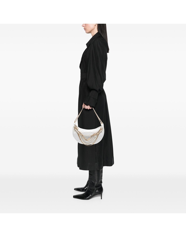 Pre-Loved by Azura Reborn - Pre-Loved Quilted Lambskin All About Chains Hobo