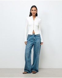 AERE - Aurelie Buttoned LS Top