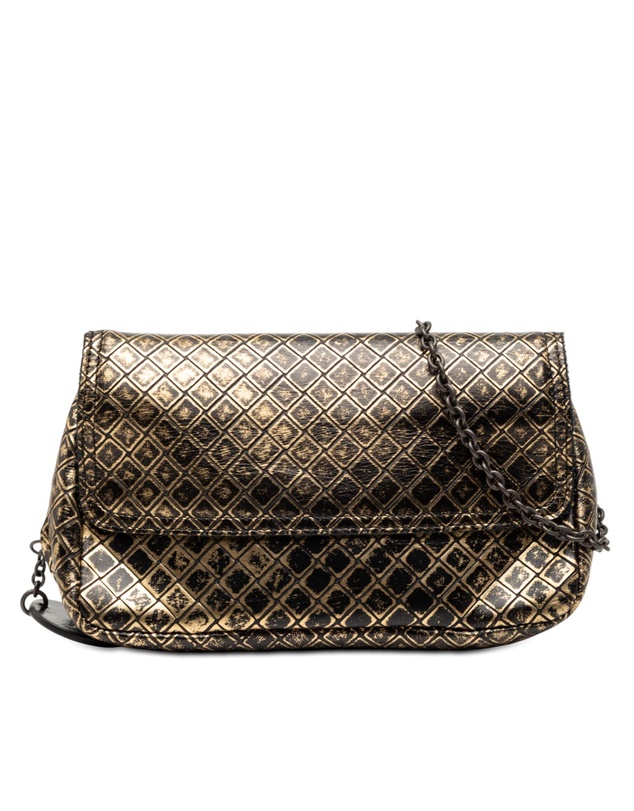 Pre-Loved by Azura Reborn - Pre-Loved Metallic Calfskin Intrecciomirage Chain Flap Crossbody