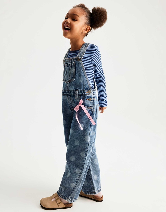 Cotton On Kids - Barrel Leg Denim Overall