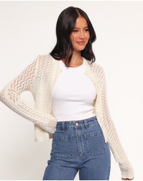 Petal & Pup - Hartley Multi Weave Knit Sweater - Cream