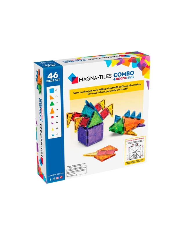 Magna-Tiles - MAGNA-TILES - Combo + microMAGS - 46 Piece Set