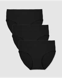 B Free Intimate Apparel - Smooth-Touch Contour High Cut Briefs - 3 Pack