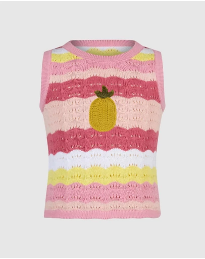 Rock Your Kid - La Mer Crochet Tank - Kids-Teens
