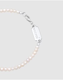 Kuzzoi - ICONIC EXCLUSIVE - Bracelet Men Classic Trend Simple with Freshwater Pearls in 925 Sterling Silver